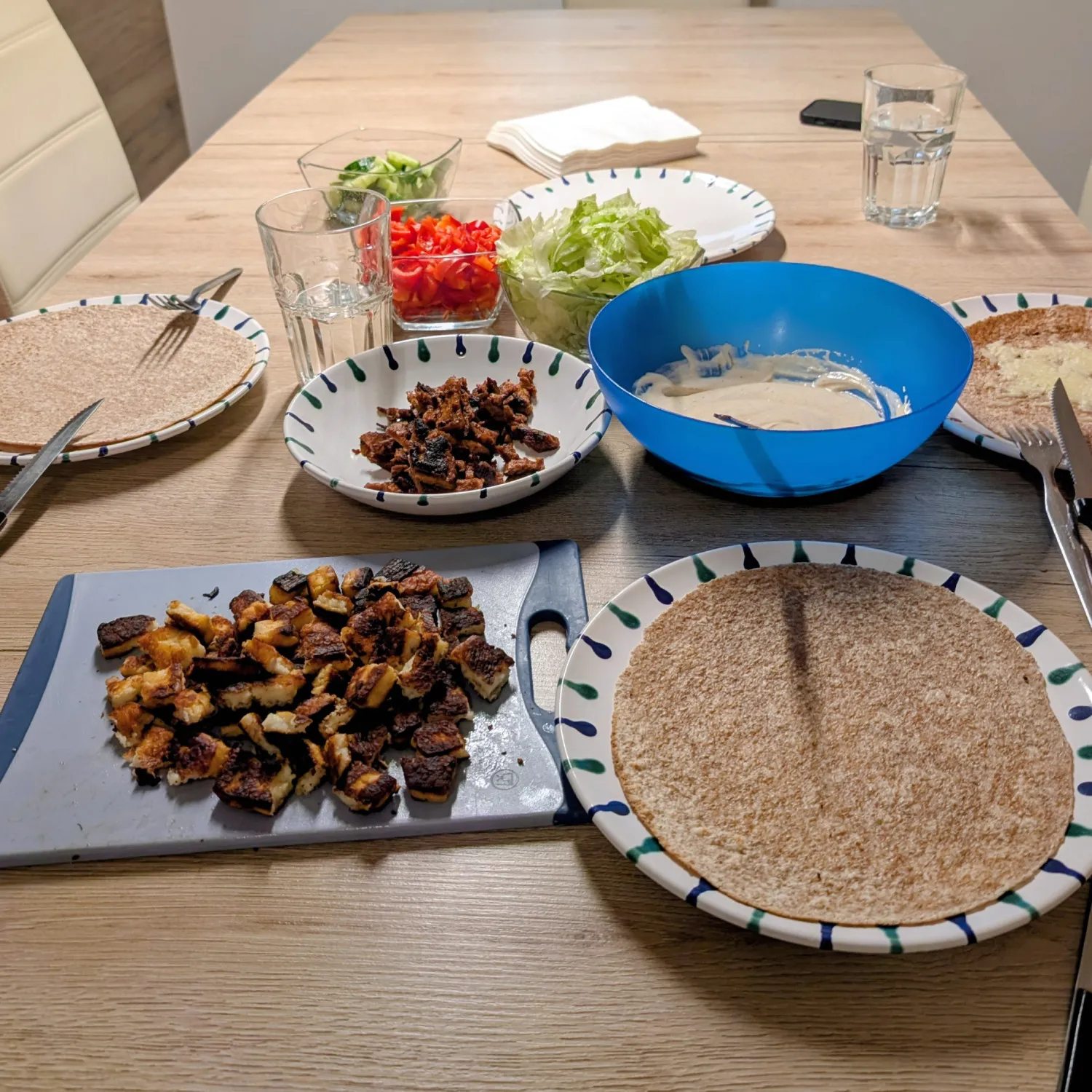 Bei der Buchdiskussion hats Wraps gegeben